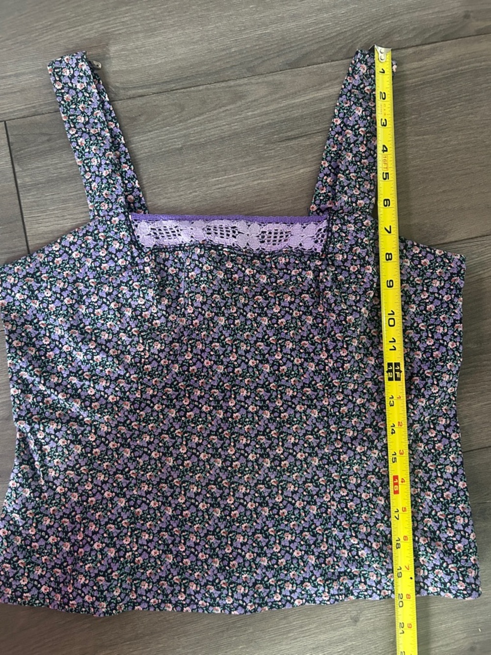Vintage 90s Lucie Linden Floral Corset Tank Top Cottagecore Grunge - Picture 6 of 9